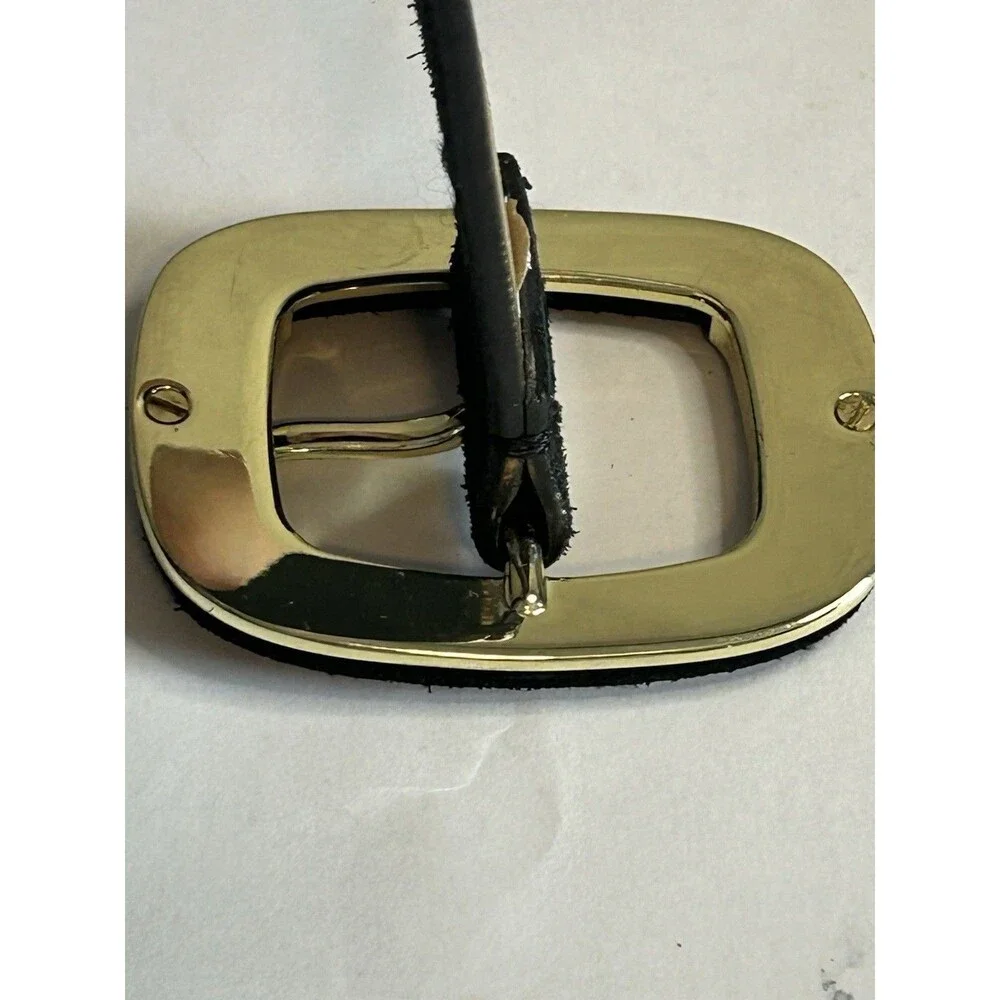 Talbots Black Belt with Gold-Tone Buckle Size XS